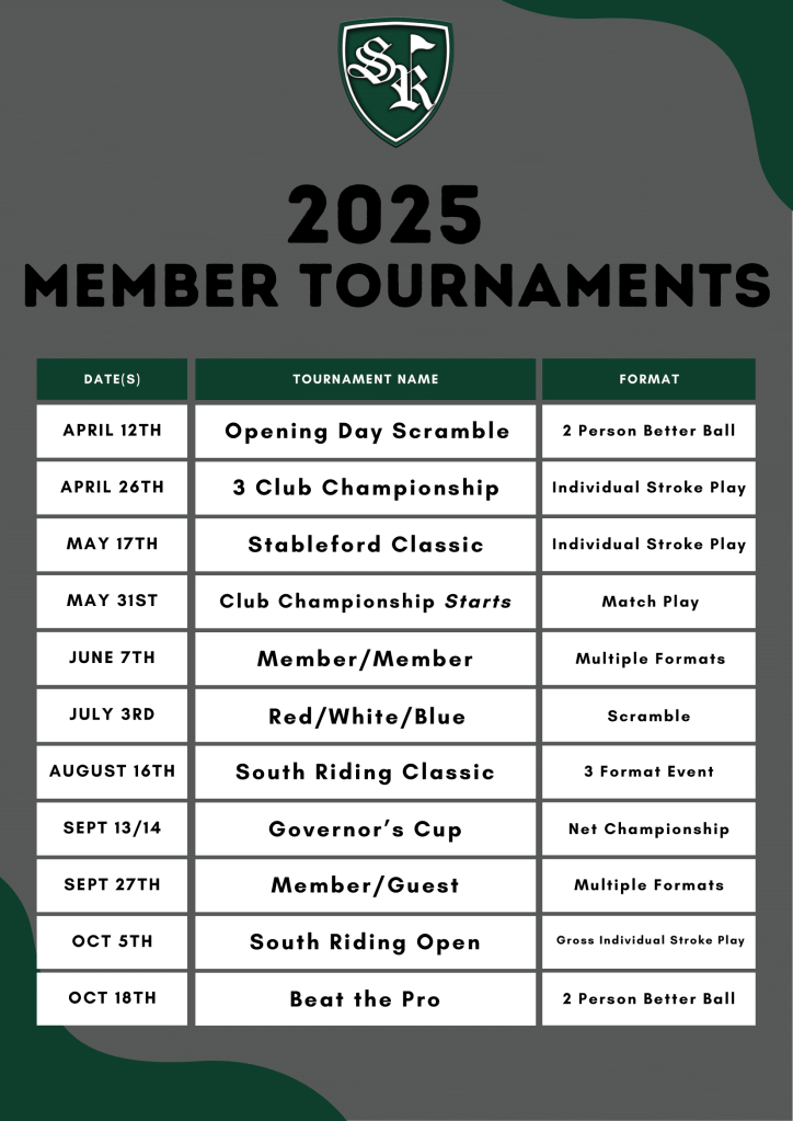SR Member Schedule 2025